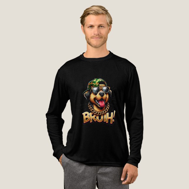 En Tri-matière T-shirt à l'allure chien (Recto complet)
