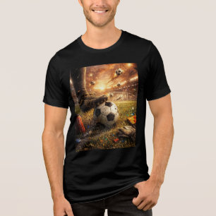 En Tri-matière T-shirt à manches courtes design coupe du monde fi