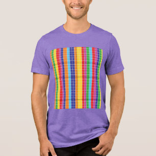 En Tri-matière T-Shirt à motif rayure verticale coloré