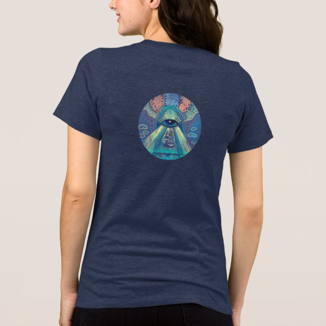 En Tri-matière t-shirt à oeil symbolique (Verso)