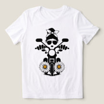 T-shirt abstrait Bold Rider pour femmes et motos
