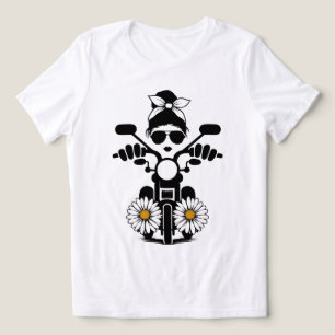 En Tri-matière T-shirt abstrait Bold Rider pour femmes et motos