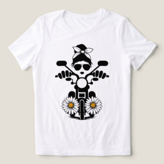 En Tri-matière T-shirt abstrait Bold Rider pour femmes et motos
