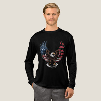 En Tri-matière T-shirt aigle américain patriotique – Ailes du dra