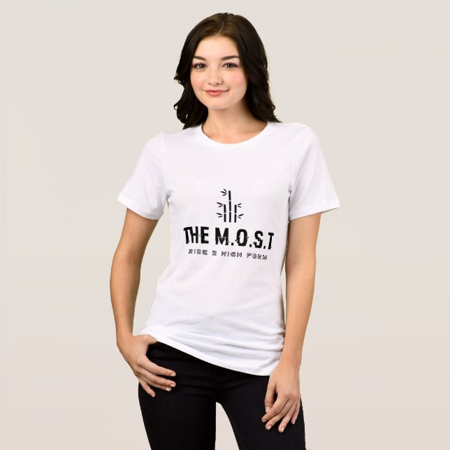 En Tri-matière T-shirt ajusté pour femmes Bella+Canvas (Blanc  (Recto plein)