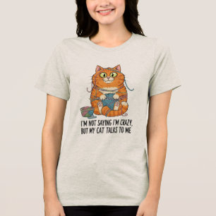 En Tri-matière T-shirt Amoureux des chats amusant - Cadeau pour A