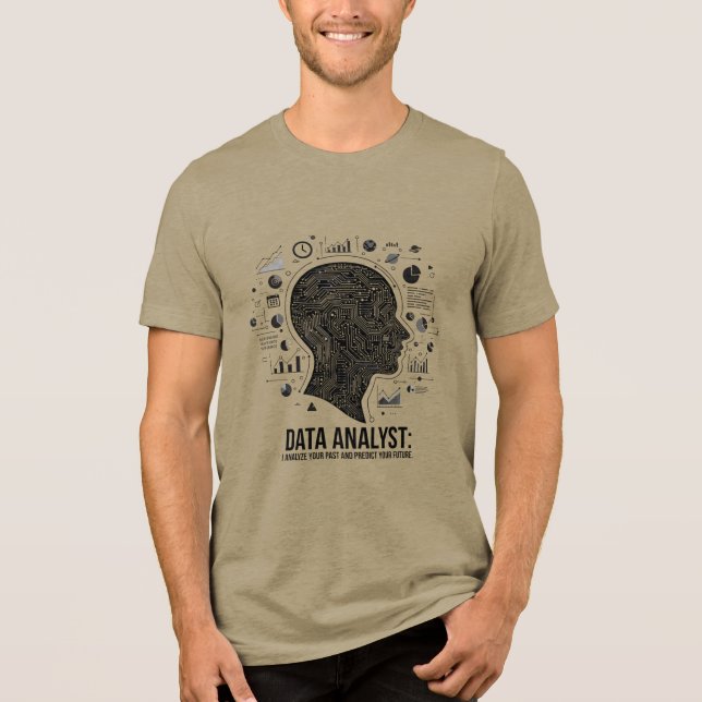 En Tri-matière T-Shirt Analyste de Données : J'espionne Avec Mes  (Recto)