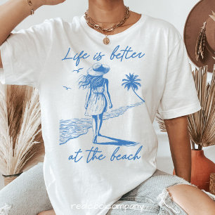 En Tri-matière T-Shirt Art Aquarelle Promenade Paisible Vie de Pl