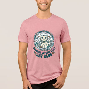En Tri-matière T-shirt Art pour Grand-mère Cottage Craft Chat Amo
