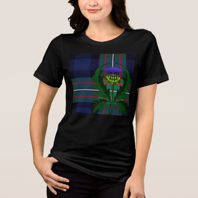 En Tri-matière T-shirt au chardon moderne (Recto)