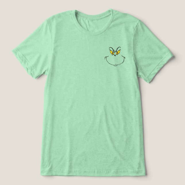 En Tri-matière T-shirt au visage de celui qui a volé Noël Grinch (Design Recto)