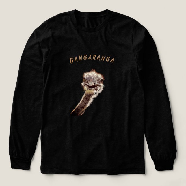 En Tri-matière T-Shirt Autruche Heureuse (Motif devant)