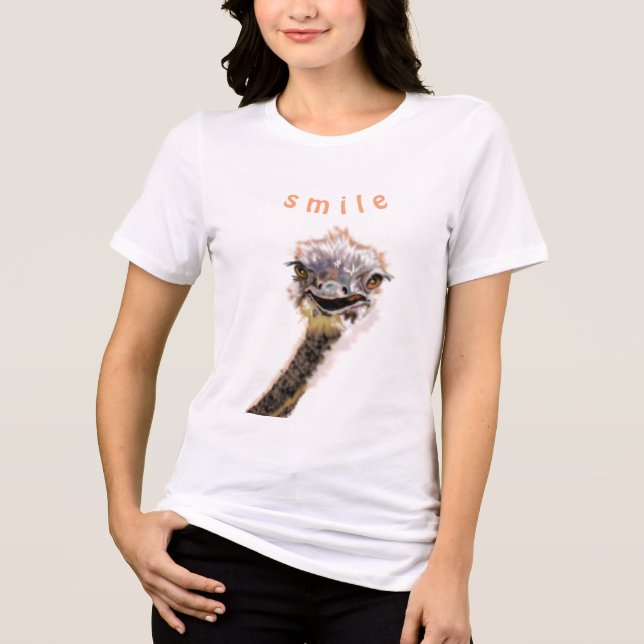 En Tri-matière T-Shirt Autruche Ludique (Recto)