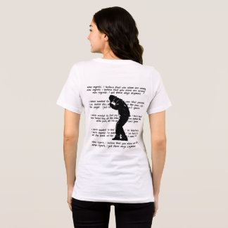 En Tri-matière T-Shirt avec citation émotionnelle à l'arrière