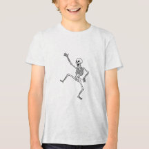 T-shirt avec dessin au trait de squelette dansant