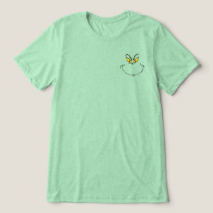 En Tri-matière T-shirt avec le visage du Grinch qui a volé Noël