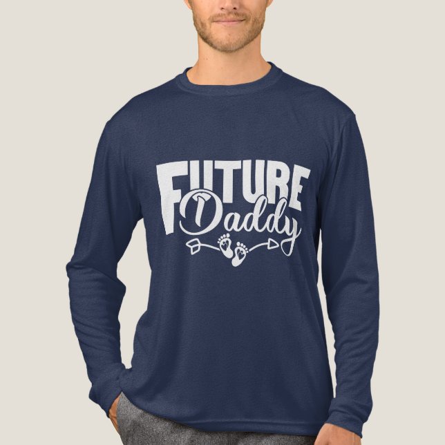 En Tri-matière T-shirt avec lettrage Cool Future Daddy  (Recto)