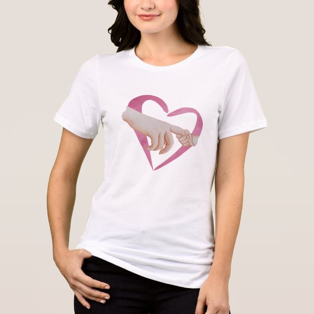 En Tri-matière T-Shirt Avec Maman Amour (Recto)