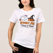 T-shirt avec vibes mignonnes d'Halloween « Spooky