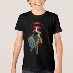En Tri-matière T-shirt aventure de l'astronaute Shield pour la je