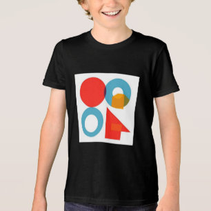 En Tri-matière T-shirt Bauhaus Géométrie - Couleurs primaires, Mi