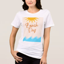 T-Shirt Beach Day | Tee Summer Sun Waves