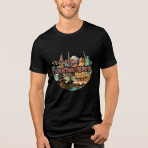 En Tri-matière T-shirt Bella+Canvas, blanc, S adulte