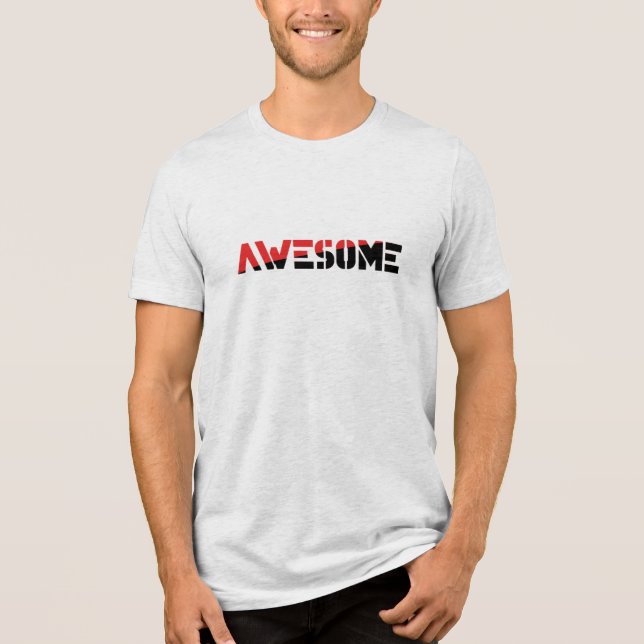 En Tri-matière T-shirt Bella+Canvas - génial (Recto)