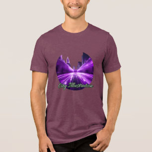 En Tri-matière T-shirt Bella+Canvas, noir solide trible