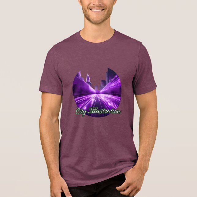 En Tri-matière T-shirt Bella+Canvas, noir solide trible (Recto)