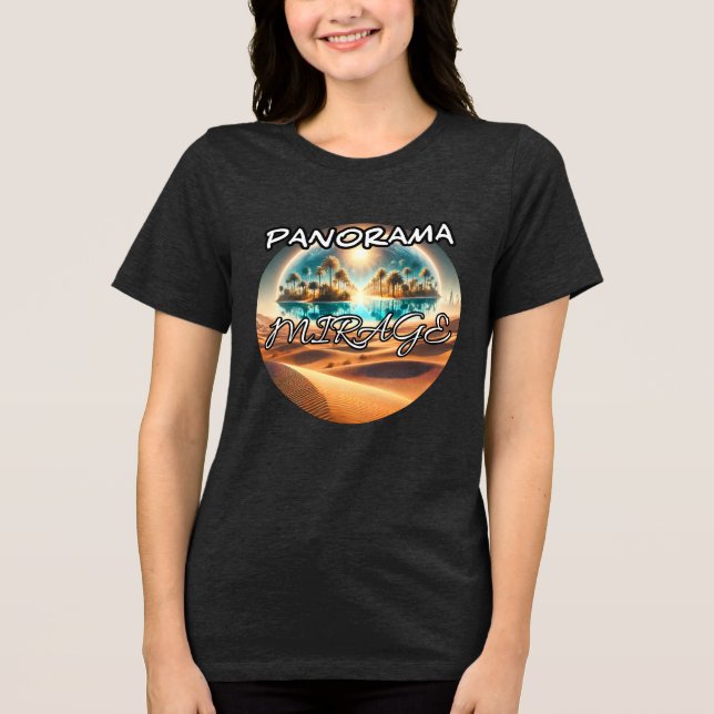 En Tri-matière T-shirt Bella+Canvas pour femmes, Blac solide (Recto)
