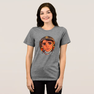 En Tri-matière T-shirt Bella+Canvas pour femmes, Blac solide