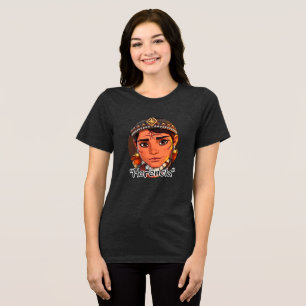 En Tri-matière T-shirt Bella+Canvas pour femmes, Blac solide