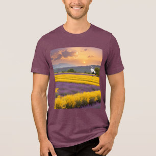 En Tri-matière T-shirt Bella+Canvas Tri-Blend - Grue Noble blanch
