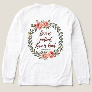 En Tri-matière T-shirt biblique "L'amour est patient, l'amour est