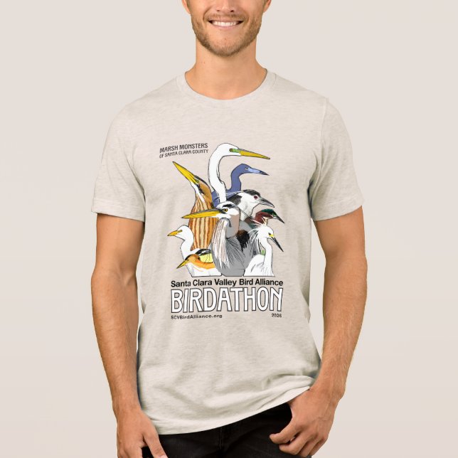 En Tri-matière T-shirt Birdathon 2026 Hommes (Recto)
