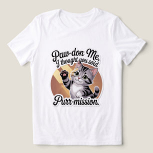 En Tri-matière T-Shirt blagues d'homophones sur les chats