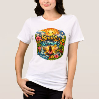 En Tri-matière T-shirt blanc pour femmes