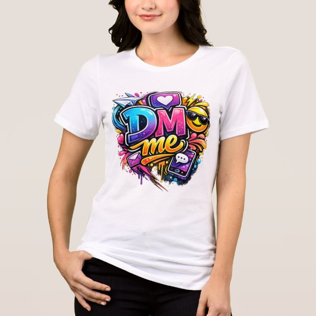 En Tri-matière T-shirt blanc pour femmes (Recto)