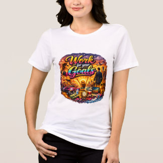 En Tri-matière T-shirt blanc pour femmes motivantes