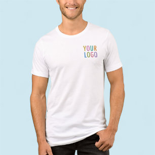 En Tri-matière T-shirt blanc Premium Homme - Logo d'affaires pers