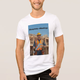 En Tri-matière T-shirt Blueprints>Réunions