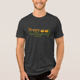 En Tri-matière T-shirt bon thanksgiving Citrouille Tri-Bl