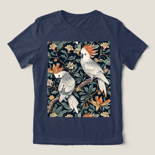 En Tri-matière T-shirt Cacatoès Élégant (Design Recto)