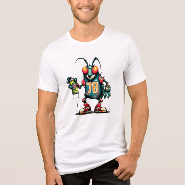 En Tri-matière T-Shirt Cafard Ouais Graffiti 78 (Recto)
