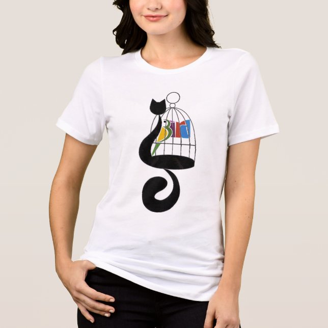 En Tri-matière T-Shirt cage à chat (Recto)