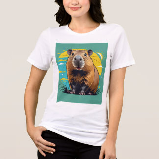 En Tri-matière T-shirt Capybara Vintage