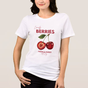 En Tri-matière T-Shirt Cerise - Tee Graphique Jolies Baies