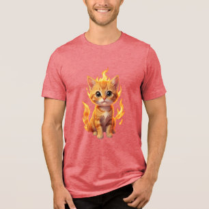 En Tri-matière T-shirt Chat Chéri dans l'Allée