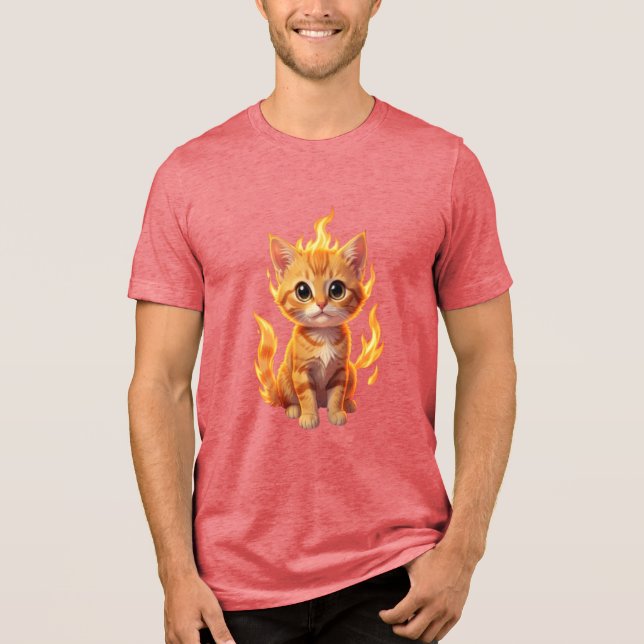 En Tri-matière T-shirt Chat Chéri dans l'Allée (Recto)